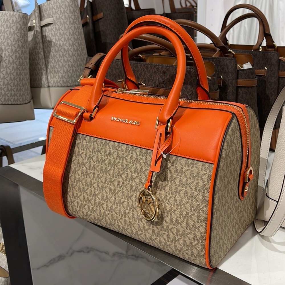 Michael Kors med Duffle Travel - Leather/Coated35S2GTFU2BPOPPY MD DUFFLENWT